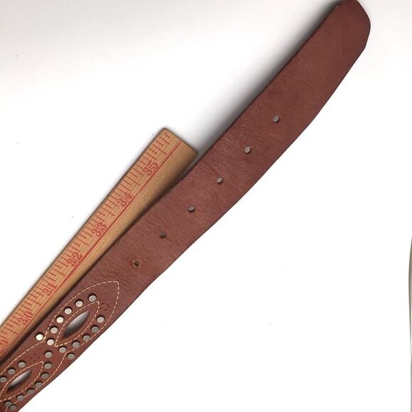 Fossil brown studded boho belt wear missing studs main image 6